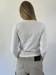 aquamarine drop | small white paul frank long sleeve top