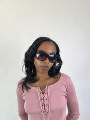 aquamarine drop | one size brown ed hardy sunglasses