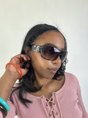 aquamarine drop | one size brown ed hardy sunglasses