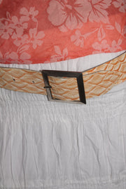 aquamarine drop | one size gold woven belt