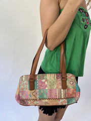 aquamarine drop | one size pastel patchwork shoulder bag