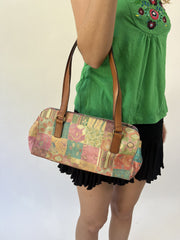 aquamarine drop | one size pastel patchwork shoulder bag