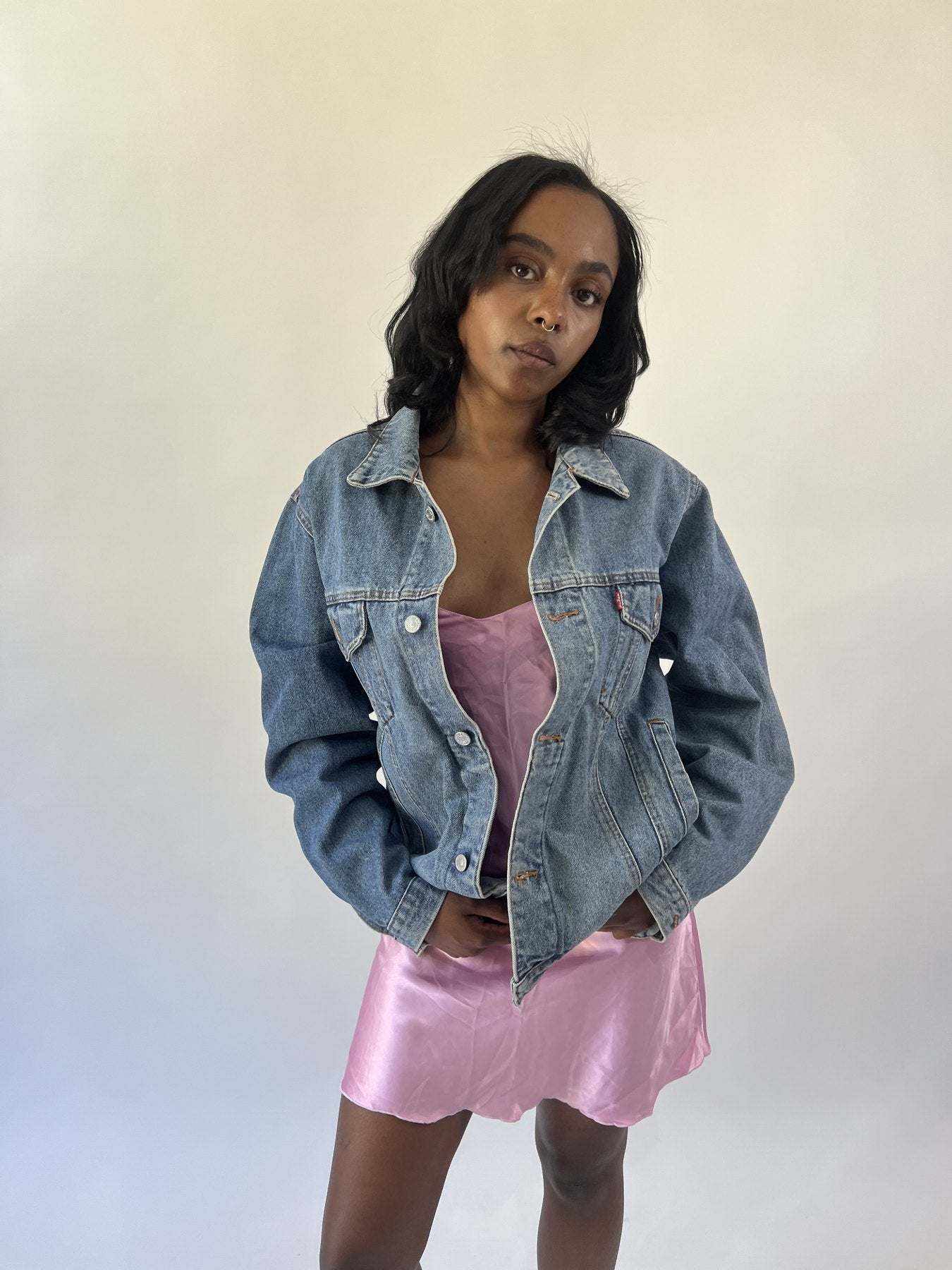 aquamarine drop | large blue oversized levi's denim jacket
