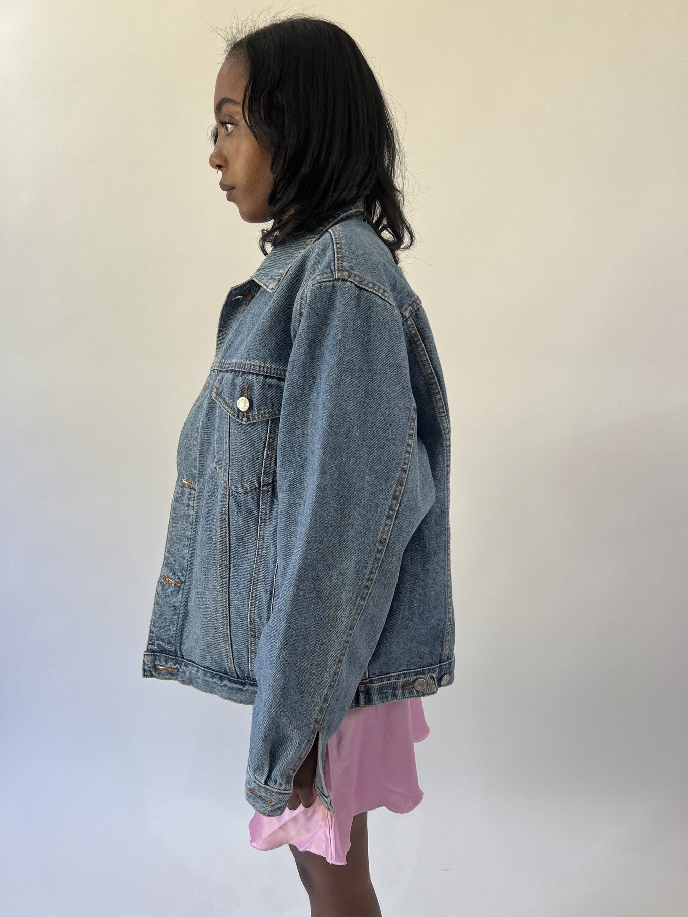 aquamarine drop | large blue oversized levi's denim jacket