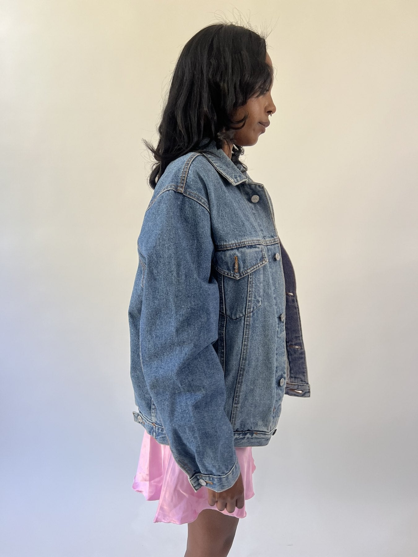 aquamarine drop | large blue oversized levi's denim jacket