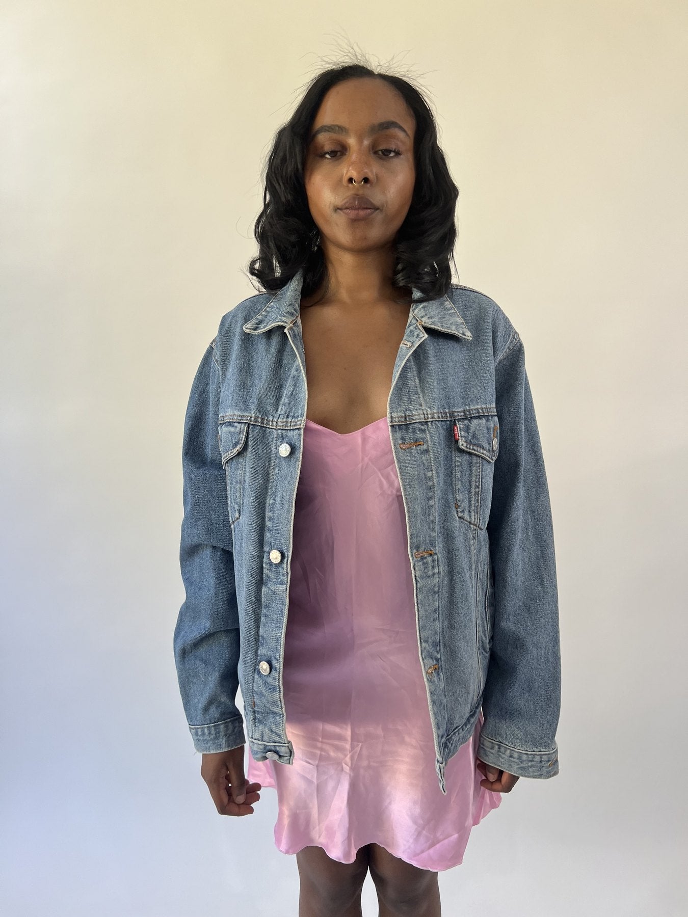 aquamarine drop | large blue oversized levi's denim jacket