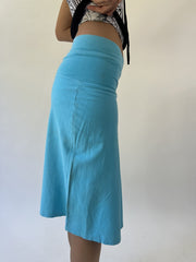 aquamarine drop | small turquoise blue midi skirt
