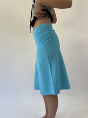 aquamarine drop | small turquoise blue midi skirt