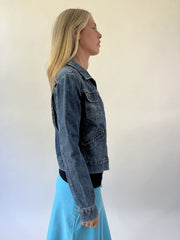 aquamarine drop | small blue fitted denim jacket