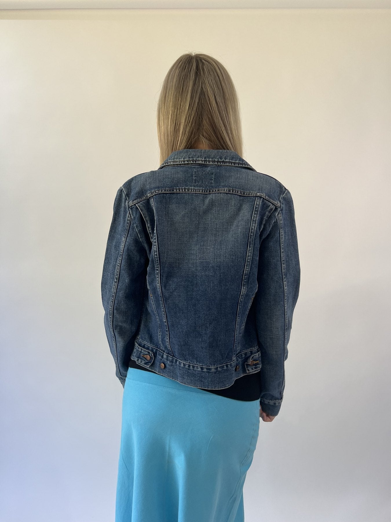 aquamarine drop | small blue fitted denim jacket