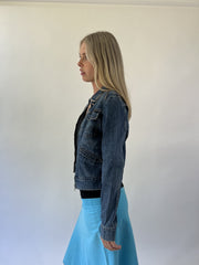 aquamarine drop | small blue fitted denim jacket
