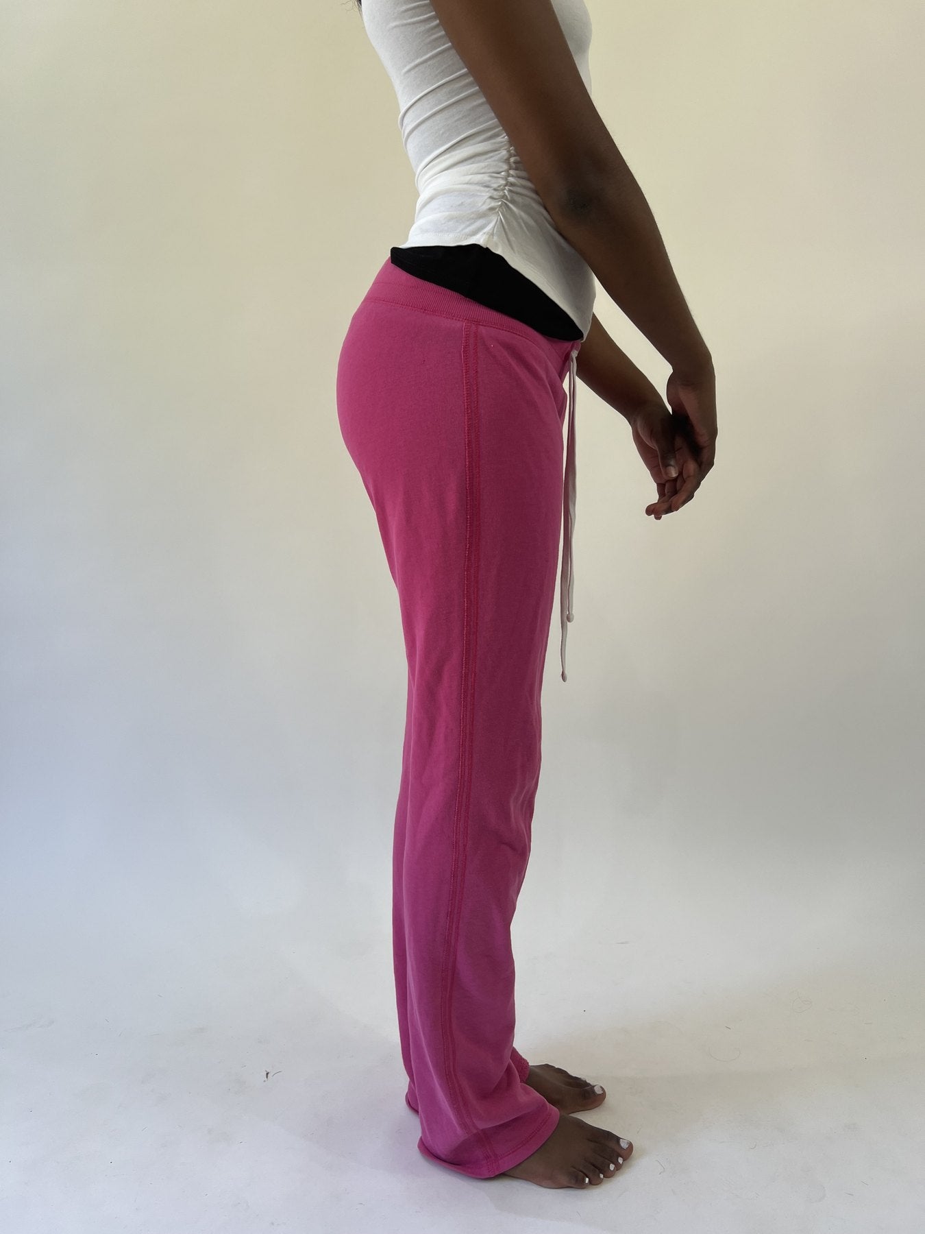 aquamarine drop | small pink hollister track pants