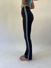 aquamarine drop | small black nike track pants with blue stripe