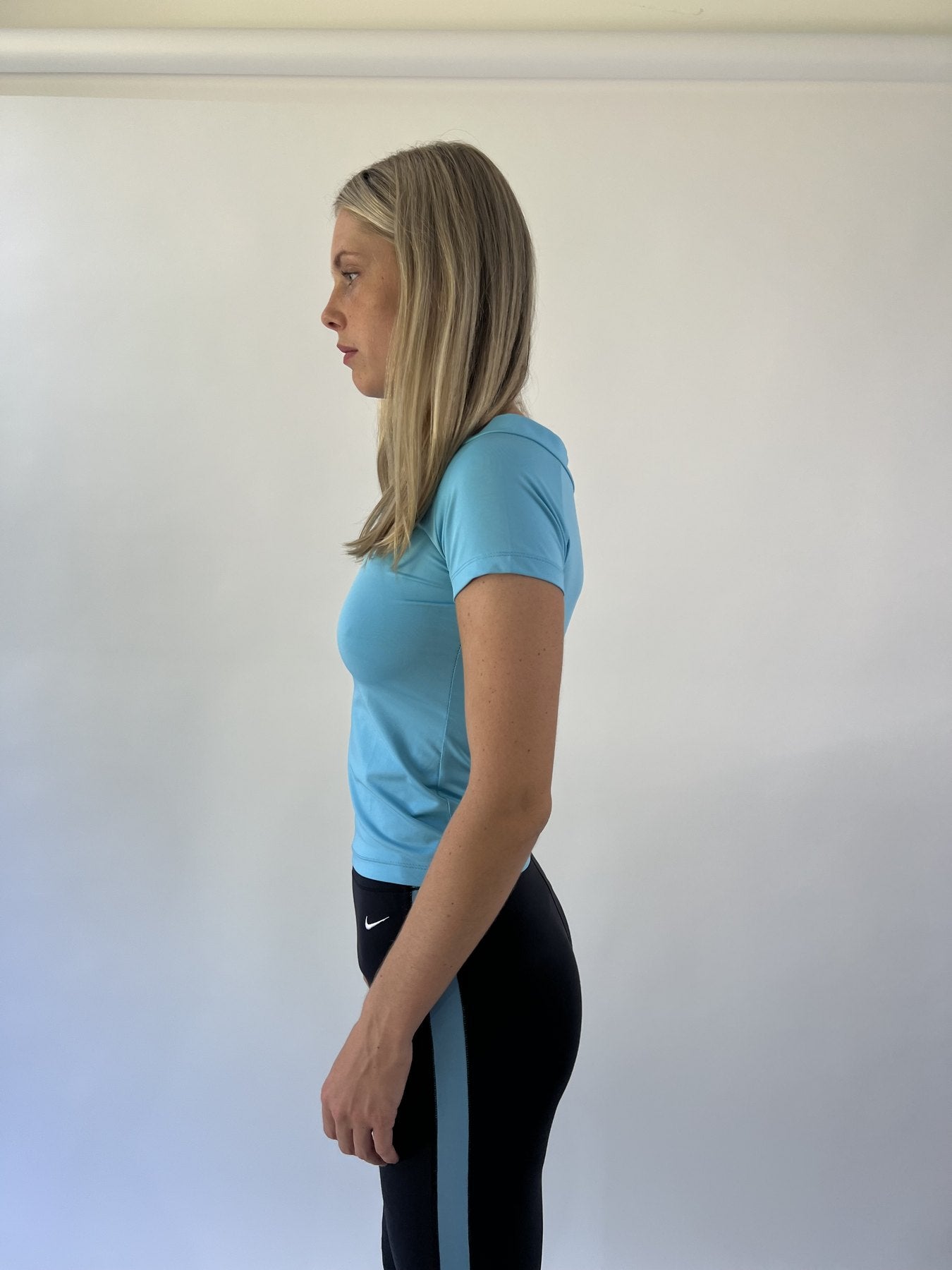 aquamarine drop | small light blue baby tee