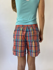 aquamarine drop | small polo ralph lauren multicolour plaid cargo long shorts