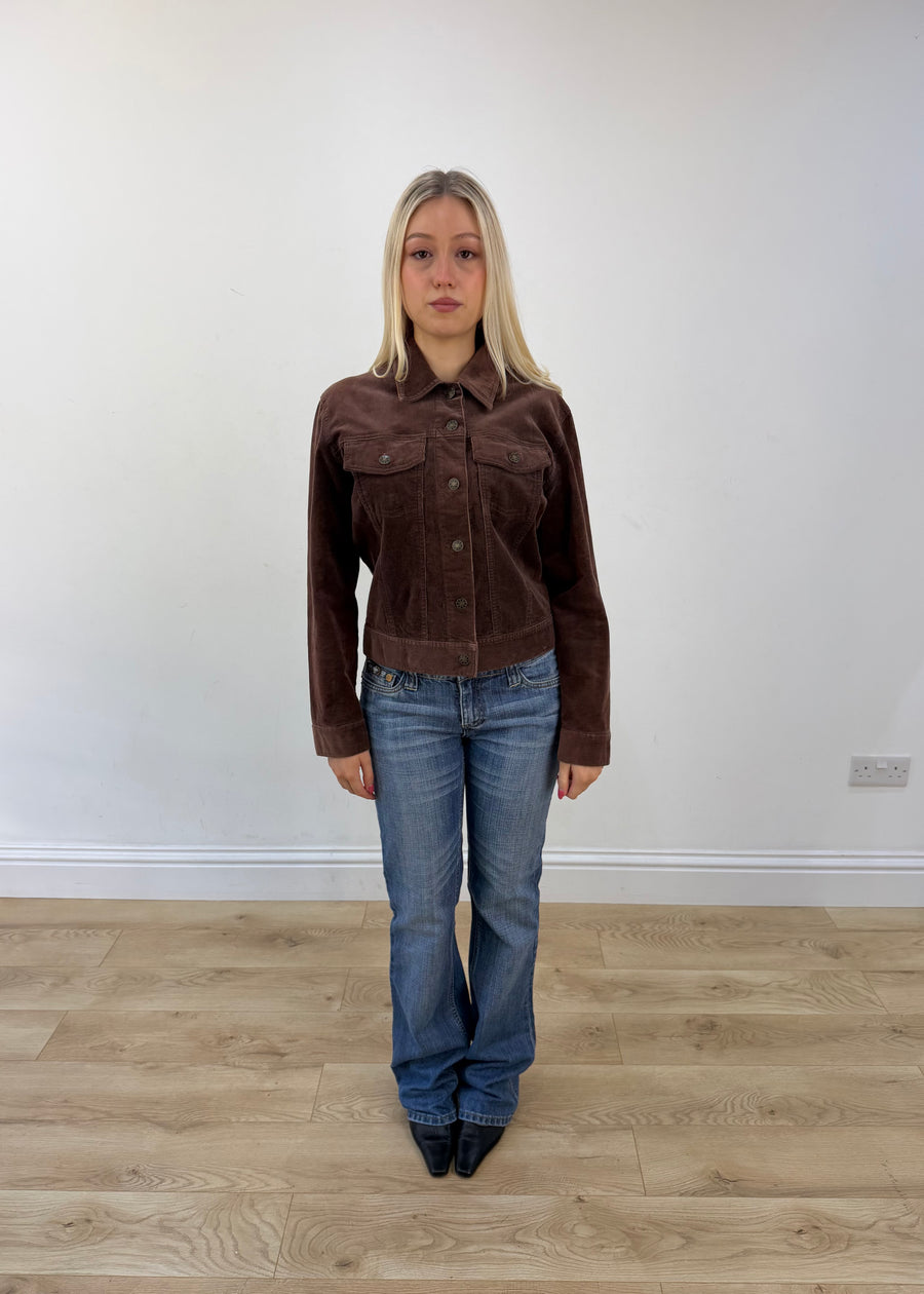 small brown corduroy jacket front