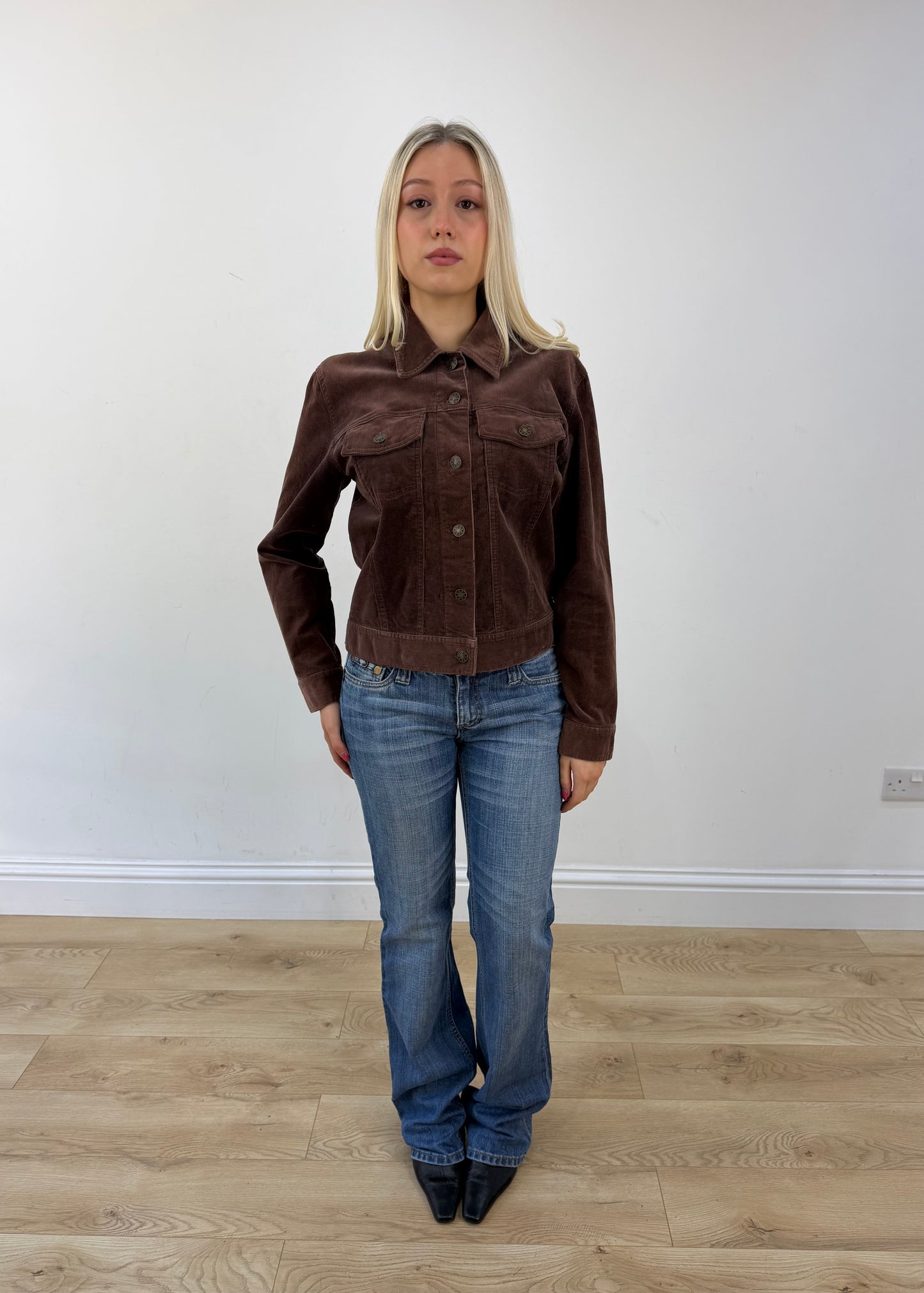 small brown corduroy jacket view 2