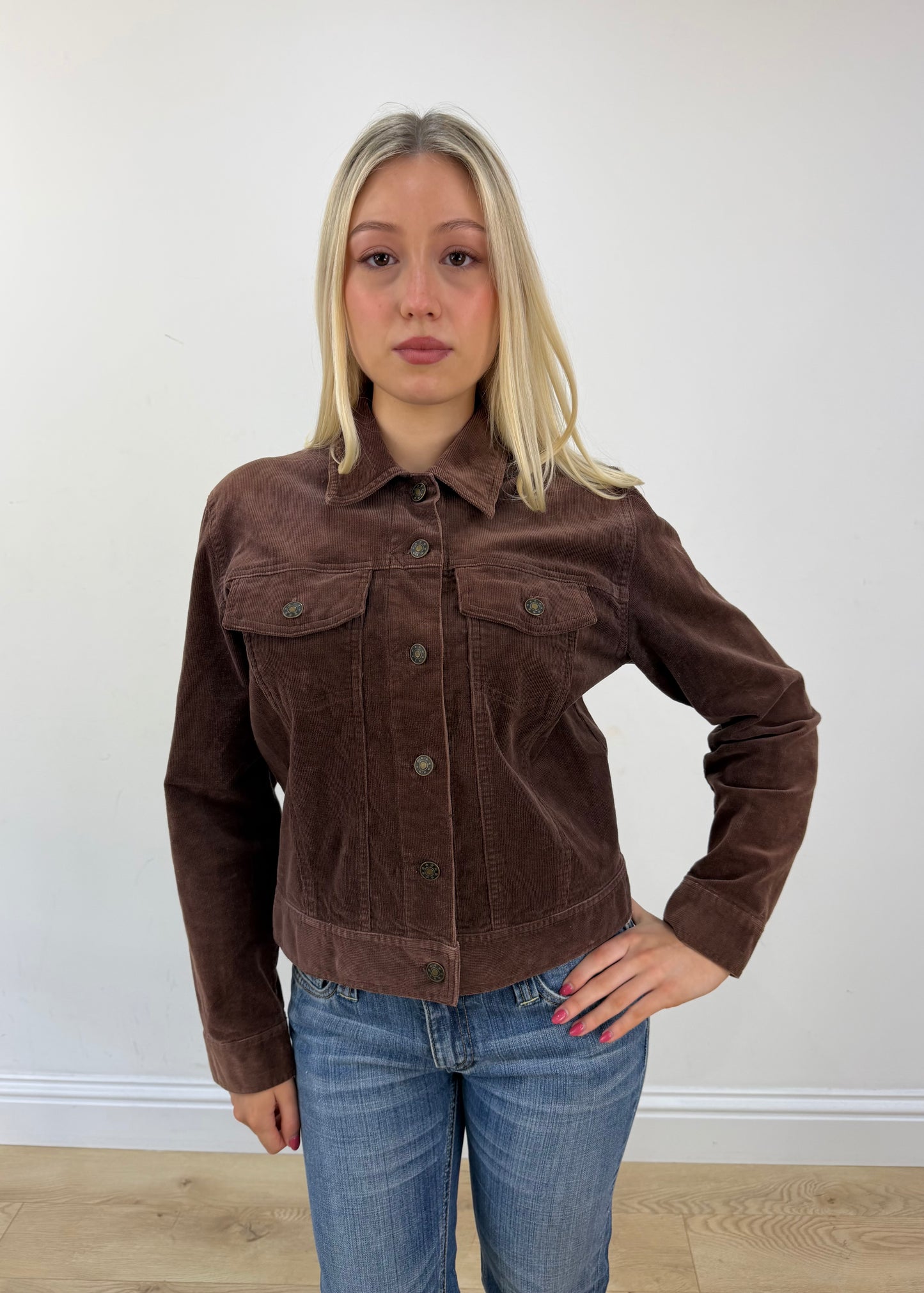 small brown corduroy jacket view 3
