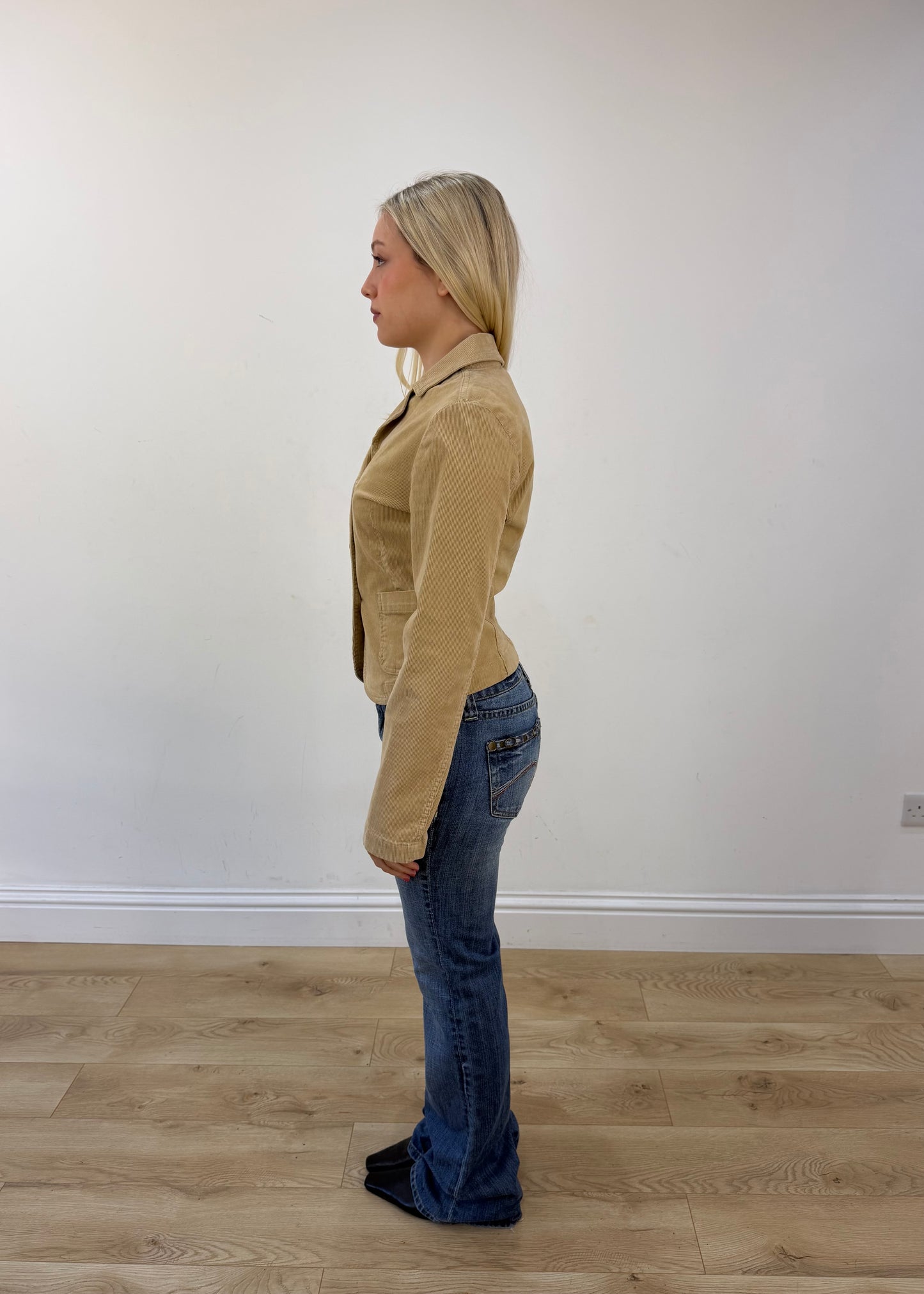 extra small cream corduroy blazer view 4