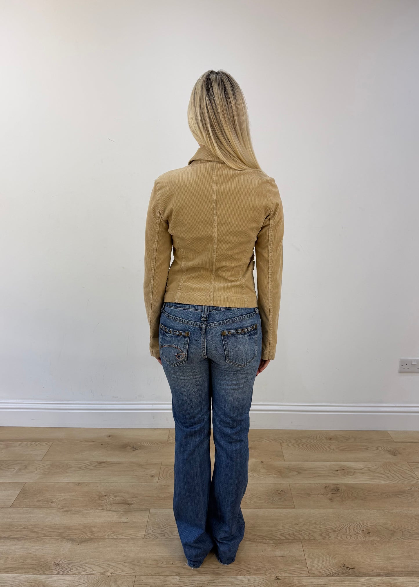 extra small cream corduroy blazer view 5