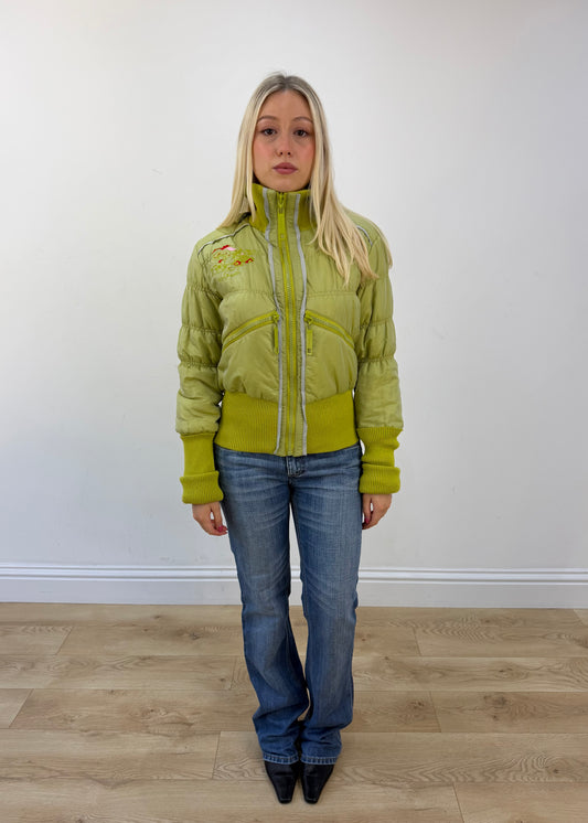 medium green tou.tou puffer jacket front