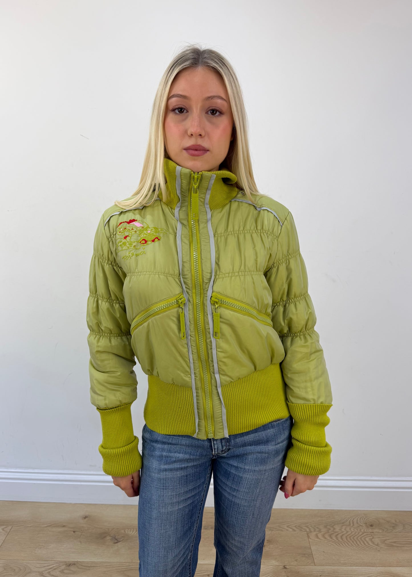medium green tou.tou puffer jacket view 2