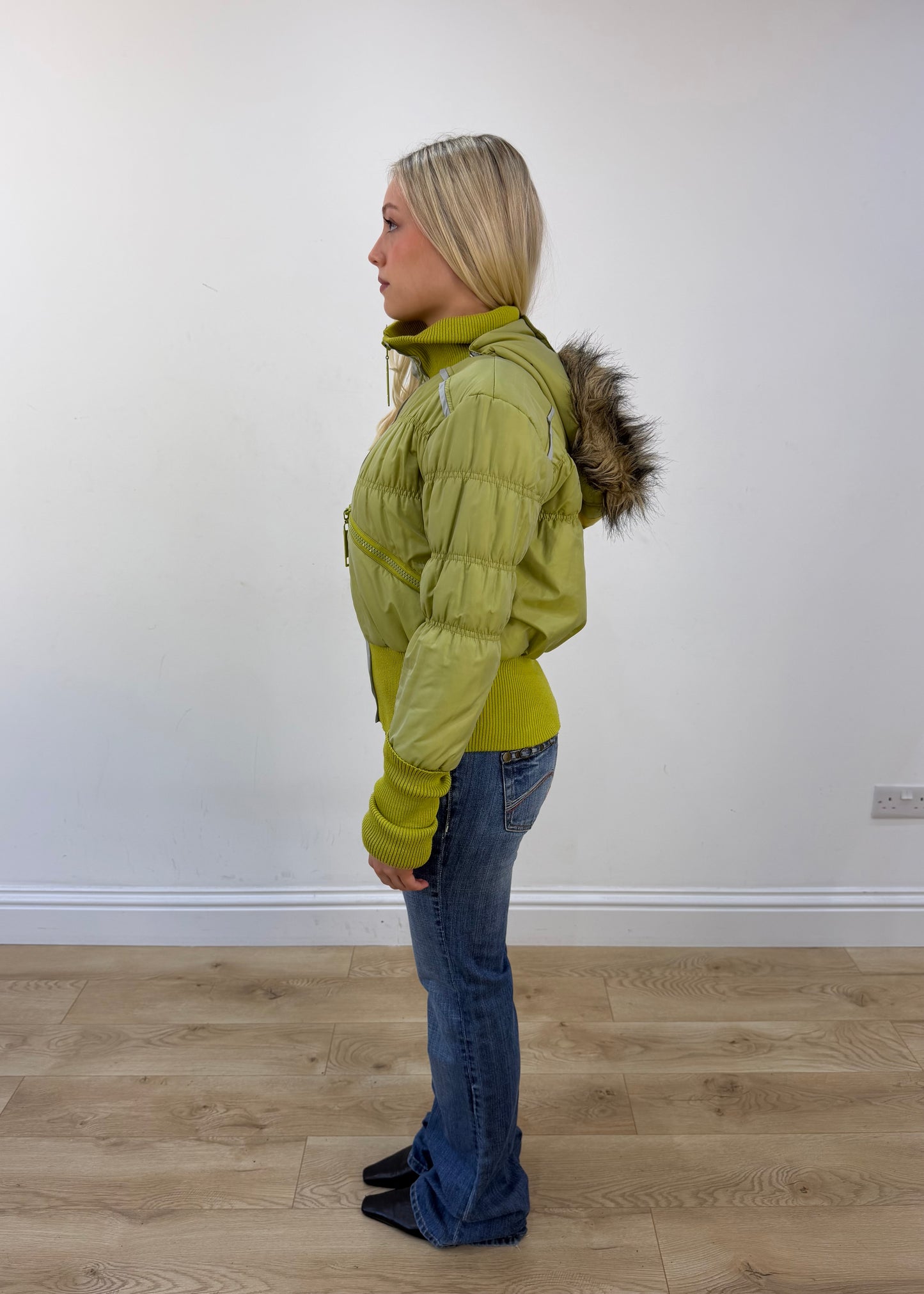 medium green tou.tou puffer jacket view 3