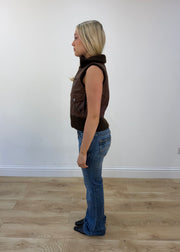 small brown hurley utility gilet view 4