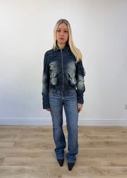 medium blue denim utility jacket front