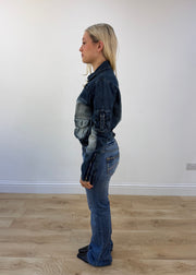 medium blue denim utility jacket view 4