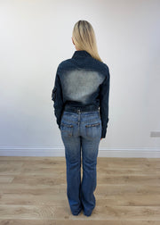 medium blue denim utility jacket view 5