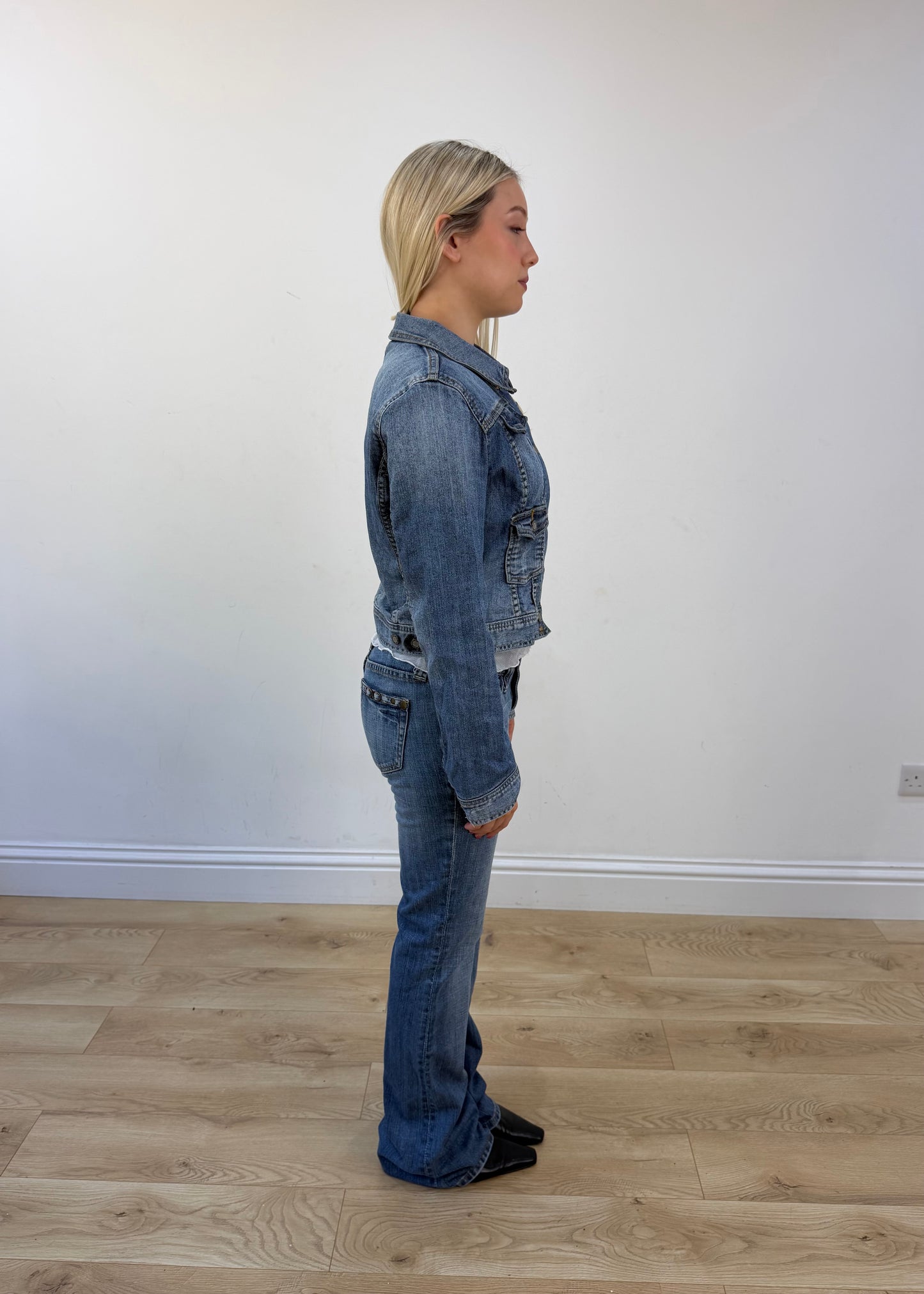medium blue denim four-pocket jacket view 6
