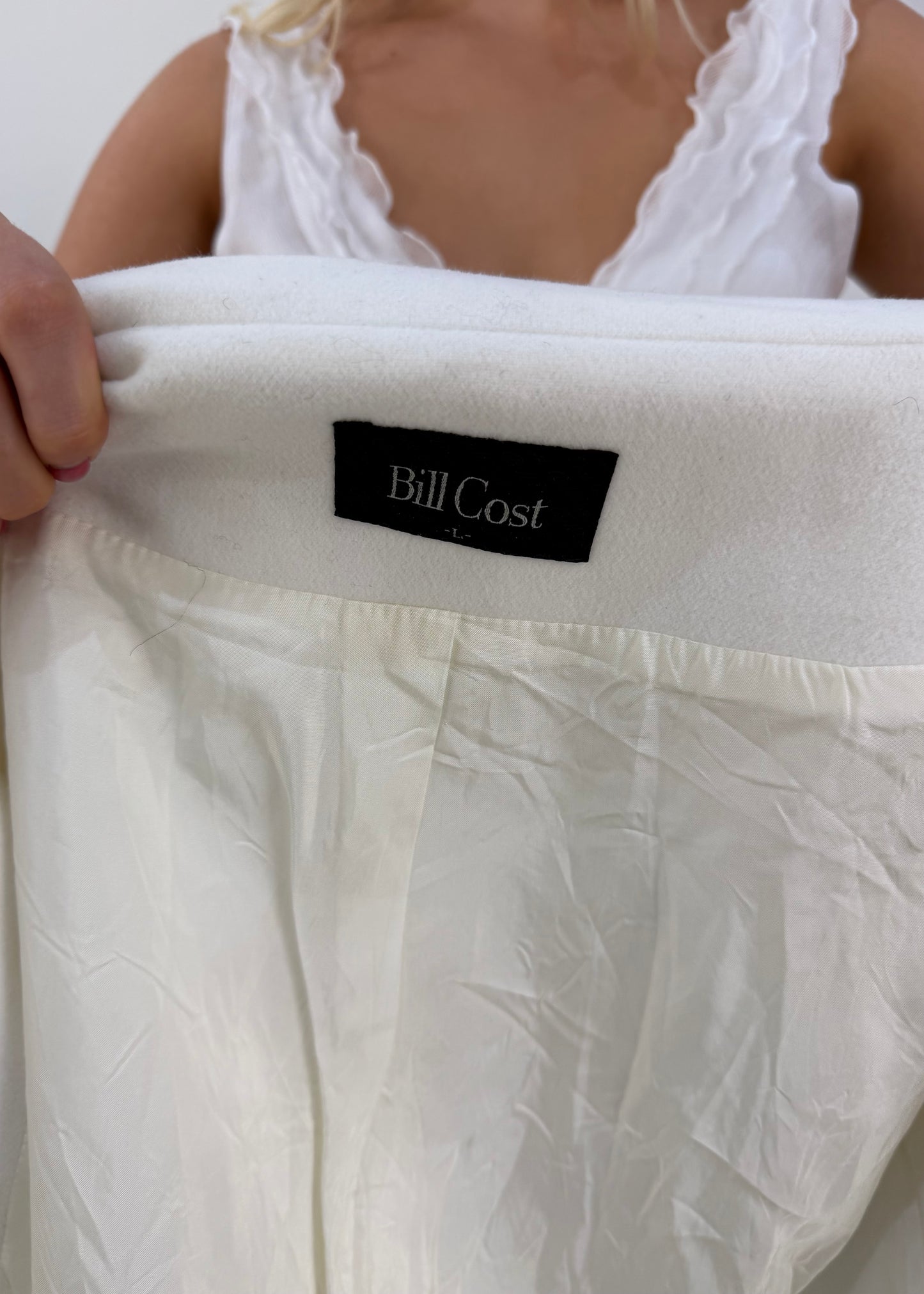 medium white peacoat label