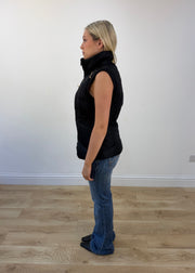 medium black padded gilet view 3