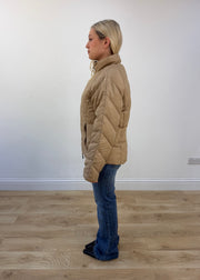 medium beige puffer jacket view 3