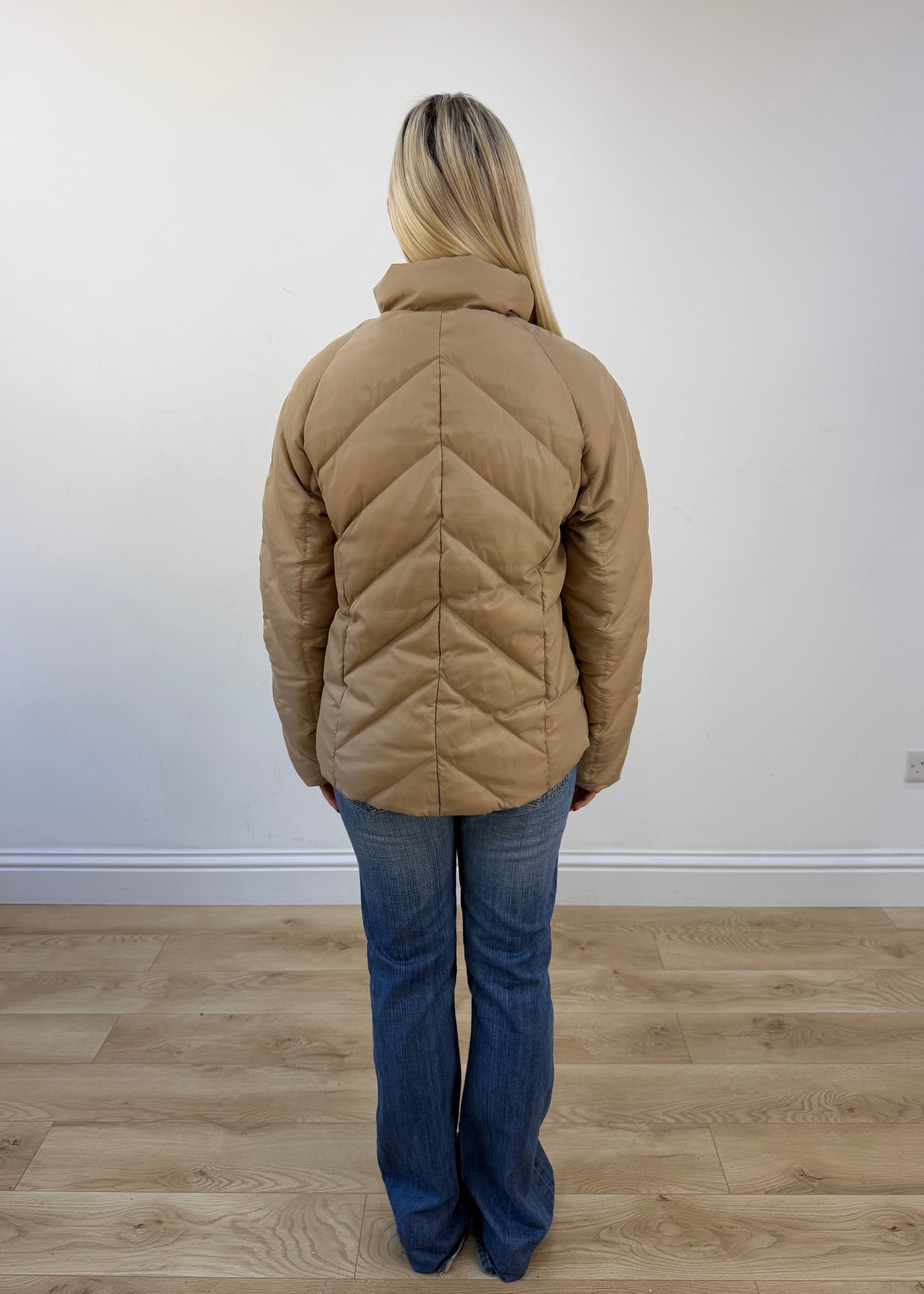 medium beige puffer jacket view 4