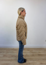 medium beige puffer jacket view 5