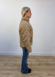 medium beige puffer jacket view 6