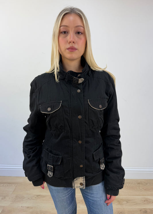 extra large black utility jacket view 2