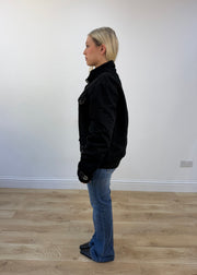 extra large black utility jacket view 4