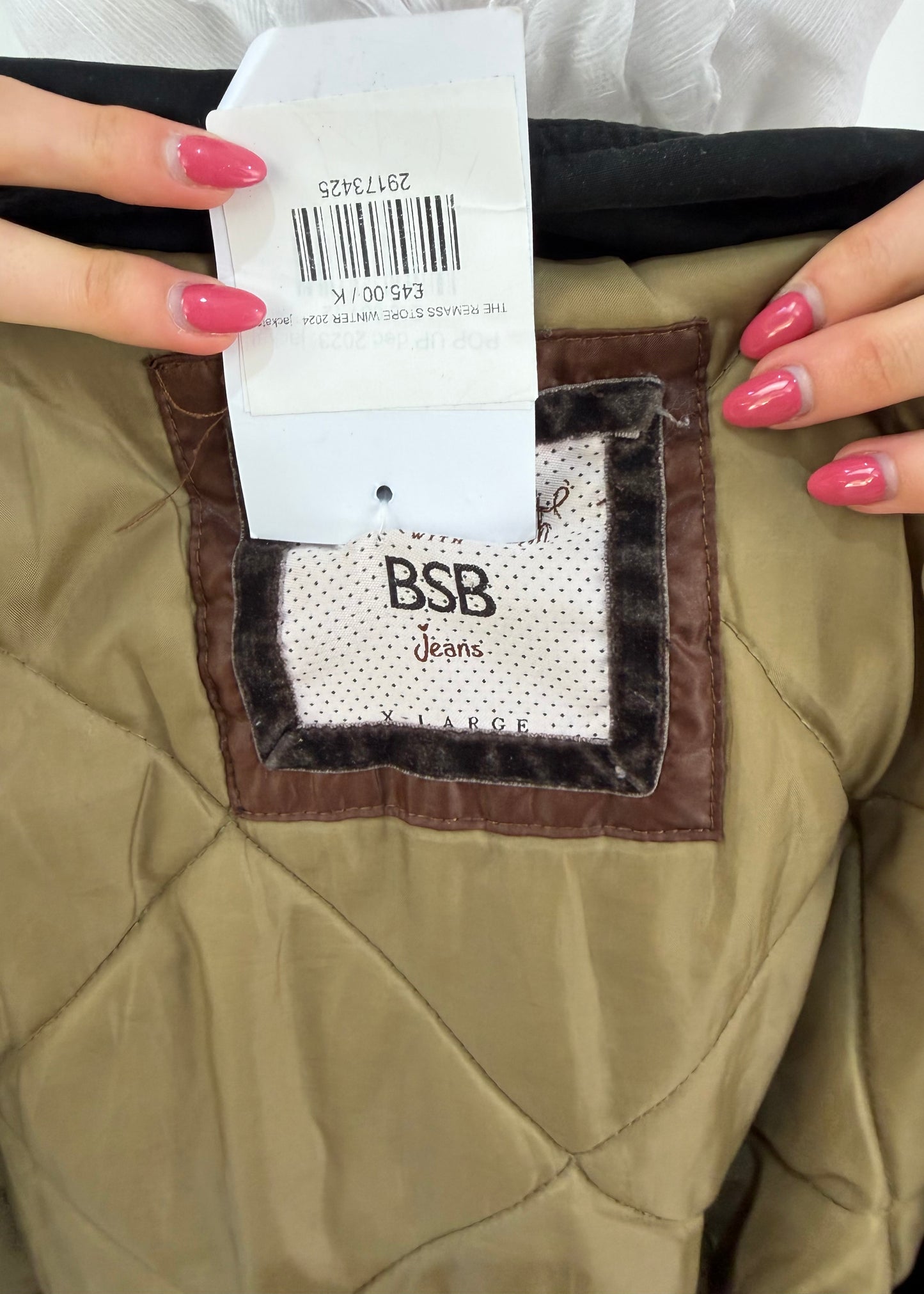 extra large black utility jacket label