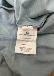 medium/large blue halterneck top label