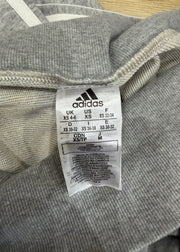 small grey adidas foldover waist joggers label