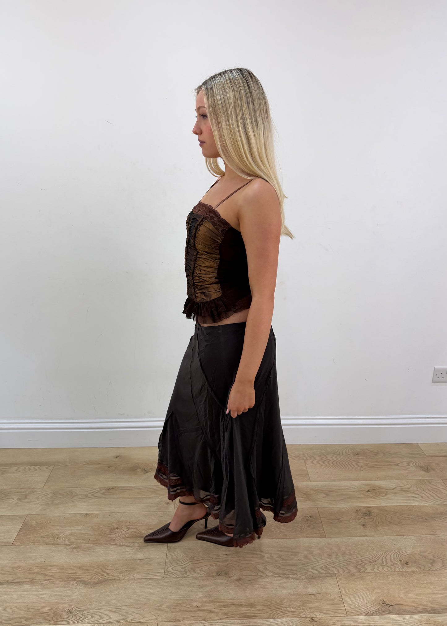 extra small key key bronze ruched top 4