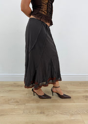 medium ky key brown lace trim midi skirt 4