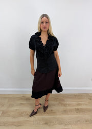 medium joy black ruffle shirt 2
