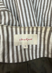 medium grey and white striped puff sleeve shirt 6