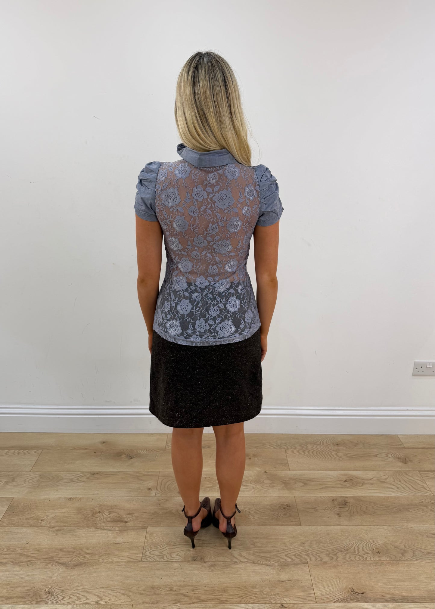 medium porta fortuna blue pleated blouse 5