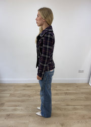Small purple and white tartan jacket 5