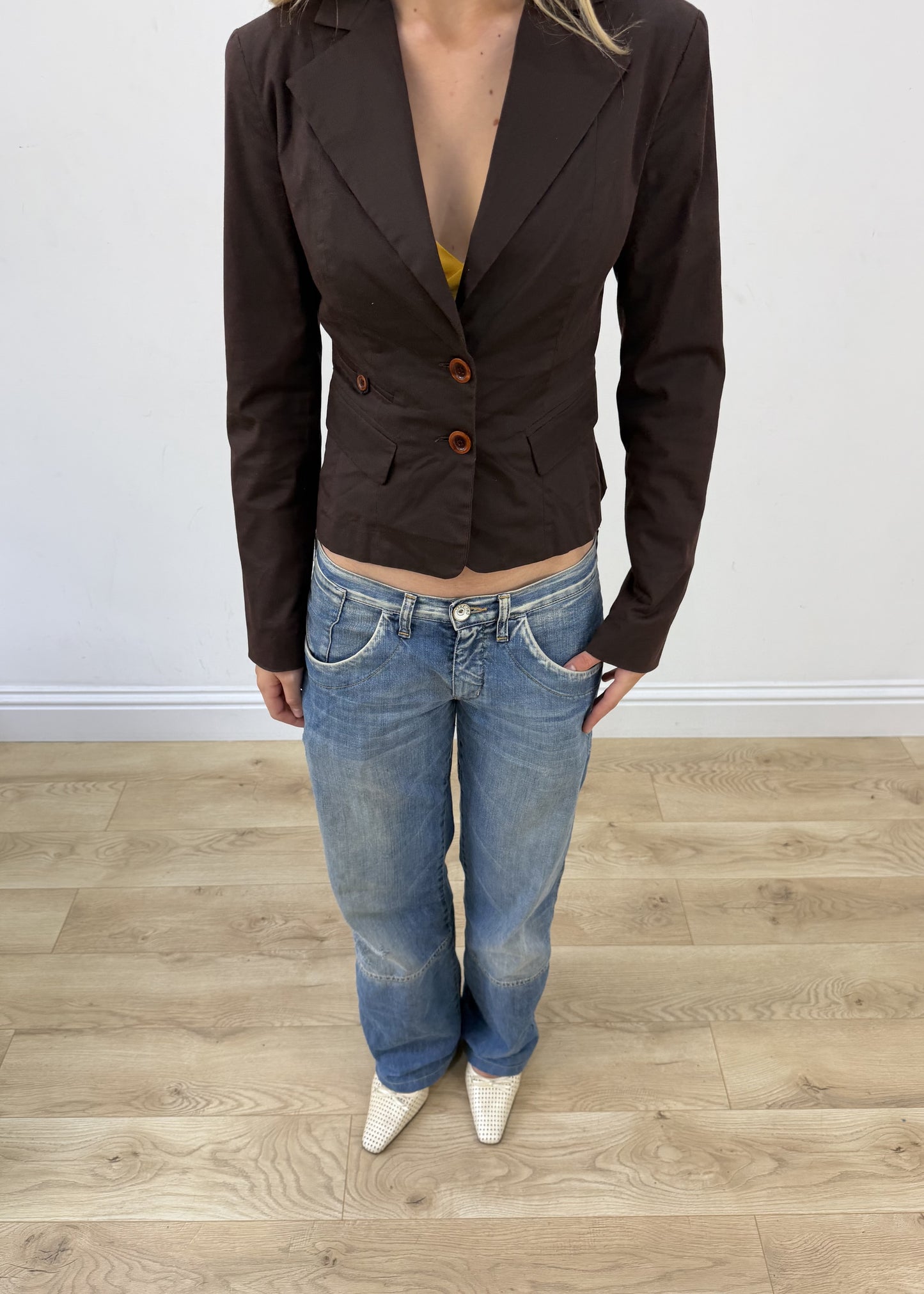 medium brown suit blazer image 2
